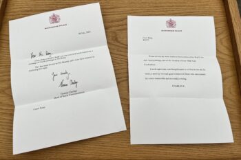 Centenary congratulations from His Majesty King Charles